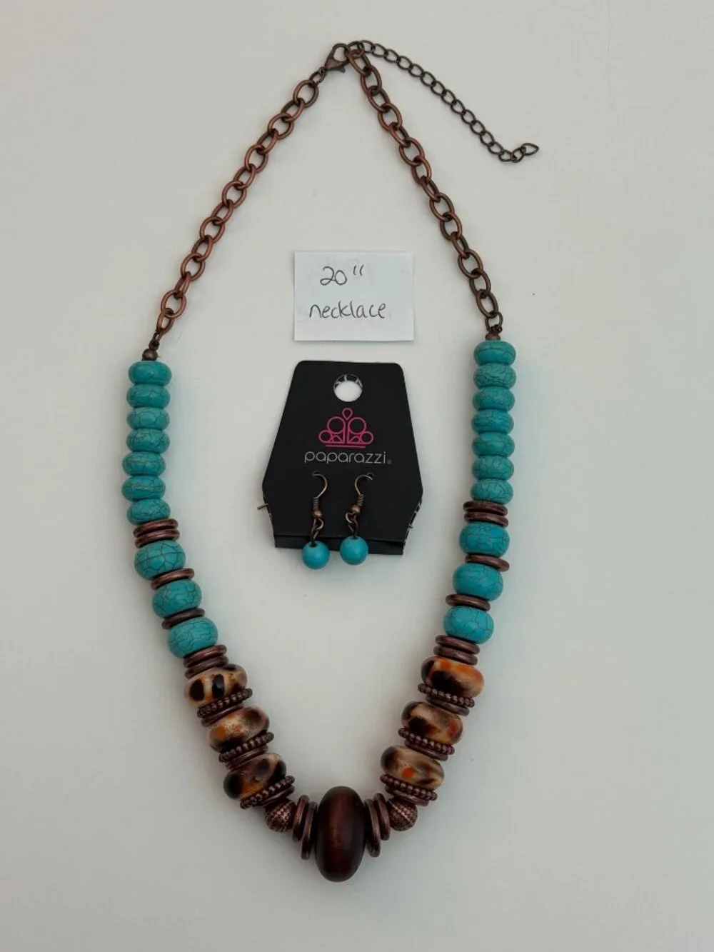 Lot of 11 pcs Paparazzi Jewelry Wooden & Beaded Necklace Sets Matching Earrings